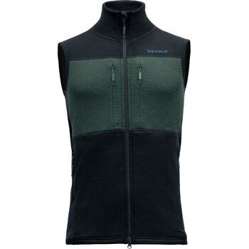 Devold Egga Grid Merino Vest Mens, Ink / Woods, S