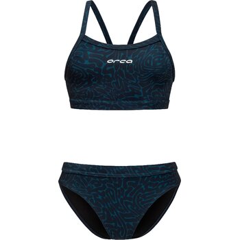 Orca Core Bikini Swimsuit Womens, Dark Blue Diploria, S