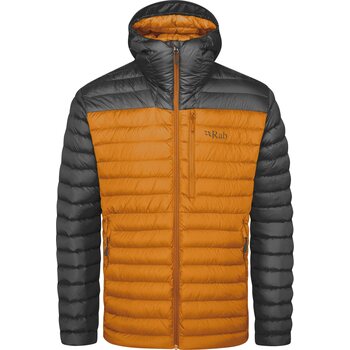 RAB Microlight Alpine Down Jacket Mens, Graphene/Marmalade, S