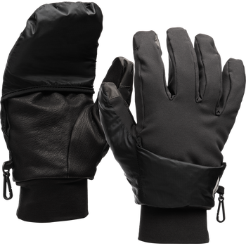 Black Diamond Wind Hood Softshell Gloves, Smoke, XS
