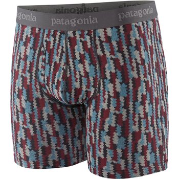Patagonia Essential Boxer Briefs - 6 in. Mens, Climbing Trees Ikat: Ink Black, S