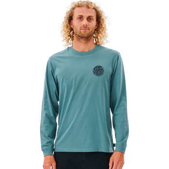 Rip Curl Wetsuit Icon Long Sleeve Tee Mens, Blue Stone, S