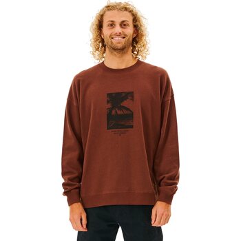 Rip Curl Quality Surf Products Crew Fleece Mens, Dusted Chocolate, M