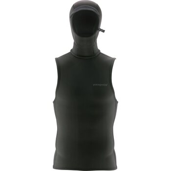 Patagonia Yulex Water Heater Hooded Vest, Black, XL