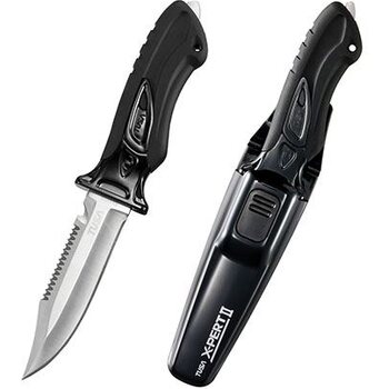 Tusa X-Pert II, Black, Drop Point Blade (FK-910)