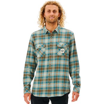 Rip Curl Salt Water Culture Flannel Shirt Mens, Mint, M