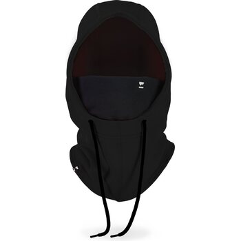 Mons Royale Decade Merino Fleece Hood, Black, One Size