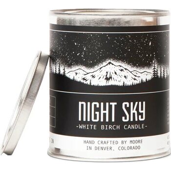Moore Candle, Night Sky - White Birch, Pint