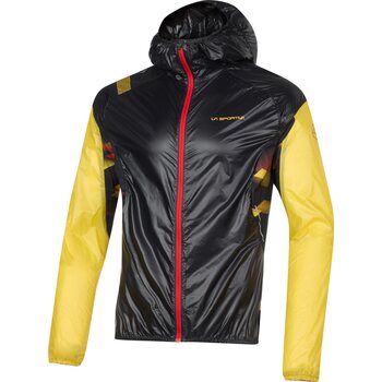 La Sportiva Blizzard Windbraker Jacket Mens, Black / Yellow, L