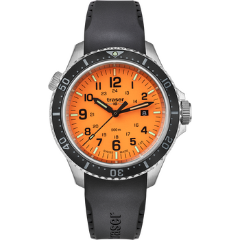 Traser P67 Diver Orange, Rubber strap