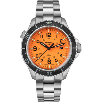 Traser P67 Diver Orange, Stainless steel