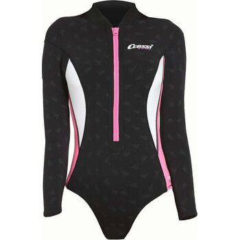 Cressi Termico Long Sleeve Neprene Swimsuit 2mm Lady, Pink / White, S/2