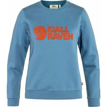 Fjällräven Logo Sweater Womens, Dawn Blue / Terracotta Brown (543-243), S