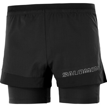 Salomon Cross 2in1 Shorts Mens, Deep Black, S