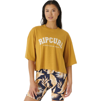 Rip Curl Seacell Crop Heritage Tee Womens, Gold, S