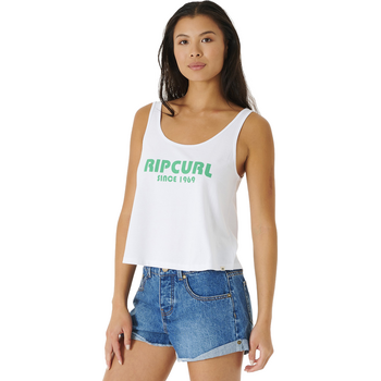 Rip Curl Icons Of Surf Pump Font Tank Womens, Optical White, XL