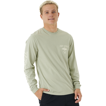 Rip Curl Fade Out Icon LS Tee Mens, Sage, L