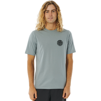Rip Curl Icons Of Surf Short Sleeve UV Tee Mens, Mineral Blue, XL