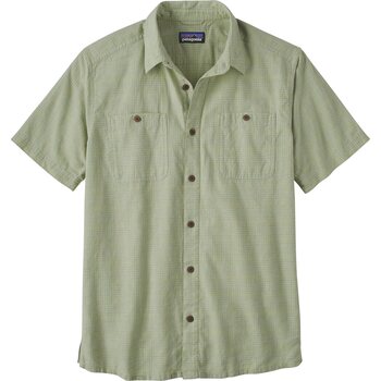 Patagonia Back Step Shirt Mens, Rainfall Plaid: Salvia Green, XL