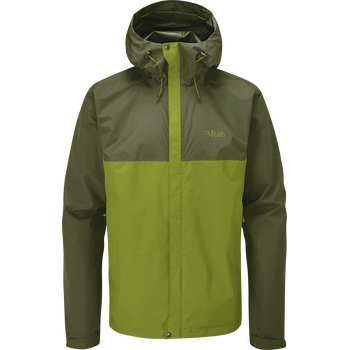 RAB Downpour Eco Waterproof Jacket Mens, Army/Aspen Green, XXL