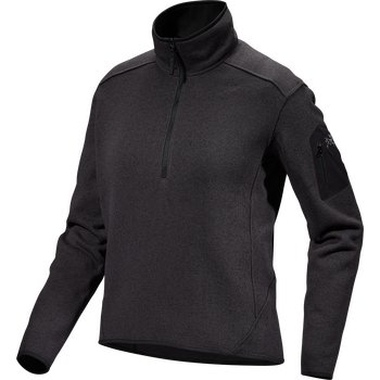 Arc'teryx Covert Zip Neck Womens, Black Heather II, L