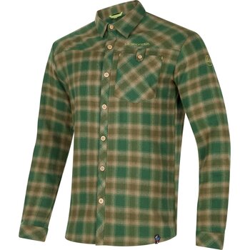 La Sportiva Rambler Flannel Shirt Mens, Forest/Lime Punch, L