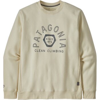 Patagonia Clean Climb Hex Uprisal Crew Sweatshirt, Birch White, XL