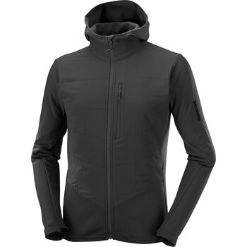 Salomon Outline Warm Hybrid Hoody Mens, Deep Black, S