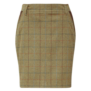 Alan Paine Compton Ladies Tweed Long Skirt 49cm, Hazel, UK 14