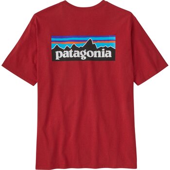 Patagonia P-6 Logo Responsibili-Tee Mens, Touring Red, S