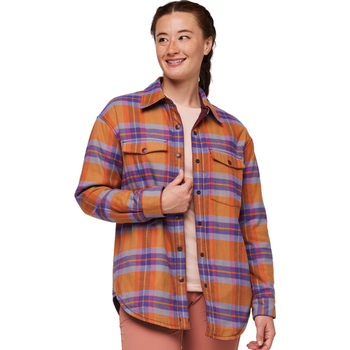Cotopaxi Salto Insulated Flannel Jacket Womens, Saddle Plaid, S