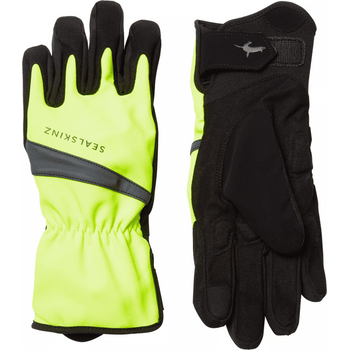 Sealskinz Bodham Waterproof All Weather Cycle Glove, Hi-Vis Yellow / Black, S