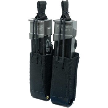 GBRS Group Double Pistol Magazine Pouch - Bungee Retention, Black