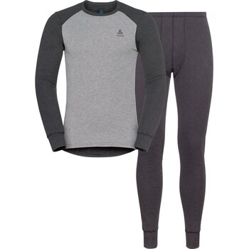 Odlo Active Warm Eco Special Set Mens, Dark Grey Melange- Grey Melange, S