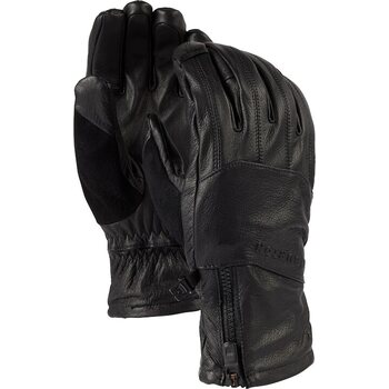 Burton Leather Tech Gloves Mens, True Black, S
