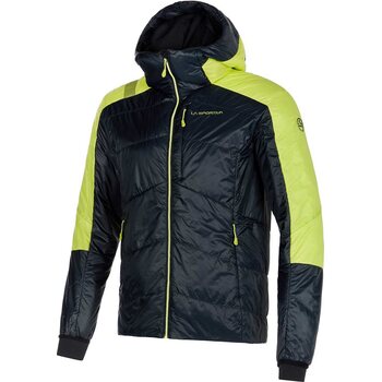 La Sportiva Alpine Guide Primaloft Hoody Mens, Black/Lime Punch, S