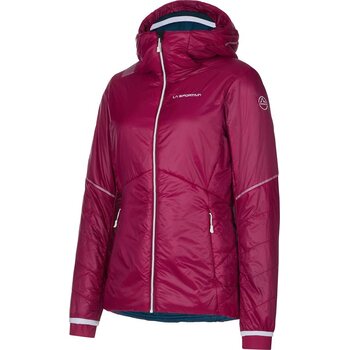 La Sportiva Alpine Guide Primaloft Hoody Womens, Red Plum/White, M