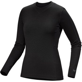 Arc'teryx Rho Merino Wool LS Crew Womens, Black, XS