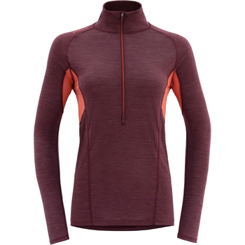 Devold Running Zip Neck Woman, Port, S