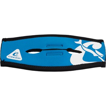 Cressi Pony Tail Neo Mask Strap Cover, Blue / White