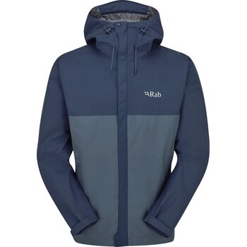 Rab Downpour Eco Waterproof Jacket Mens, Tempest Blue / Orion Blue, L