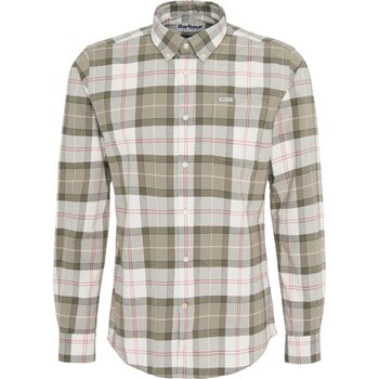 Barbour Lewis Tailored Shirt Mens, Glenmore Olive Tartan, L