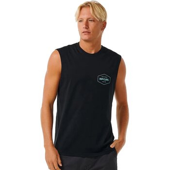 Rip Curl Stapler Muscle Mens, Black, S