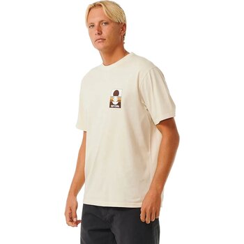 Rip Curl Surf Revival Peaking Tee Mens, Vintage White, M