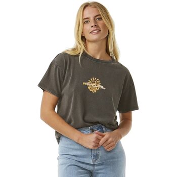 Rip Curl Taapuna Relaxed Tee Womens, Washed Black, XL