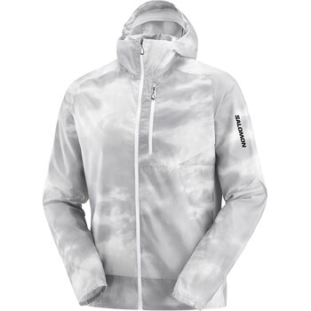 Salomon Bonatti Cross Full Zip HD AOP Mens, White / Gray Violet / Frost Gray, S