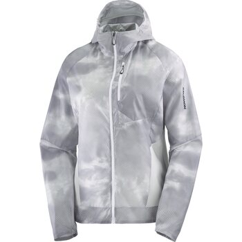 Salomon Bonatti Cross Full Zip HD AOP Womens, White / Gray Violet / Frost Gray, M