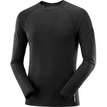 Salomon Cross Run LS Tee Mens, Deep Black, S
