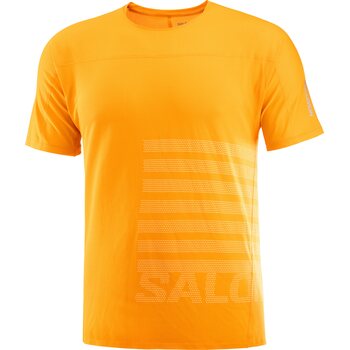 Salomon Sense Aero Short Sleeve Tee GFX Mens, Zinnia / White, L