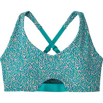 Patagonia Maipo Low Impact Adjustable Bra Womens, Sea Texture: Subtidal Blue, S